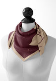 Petal Unfurling Silk Scarf - Burgundy