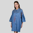 Denim Crystal Shirt Dress