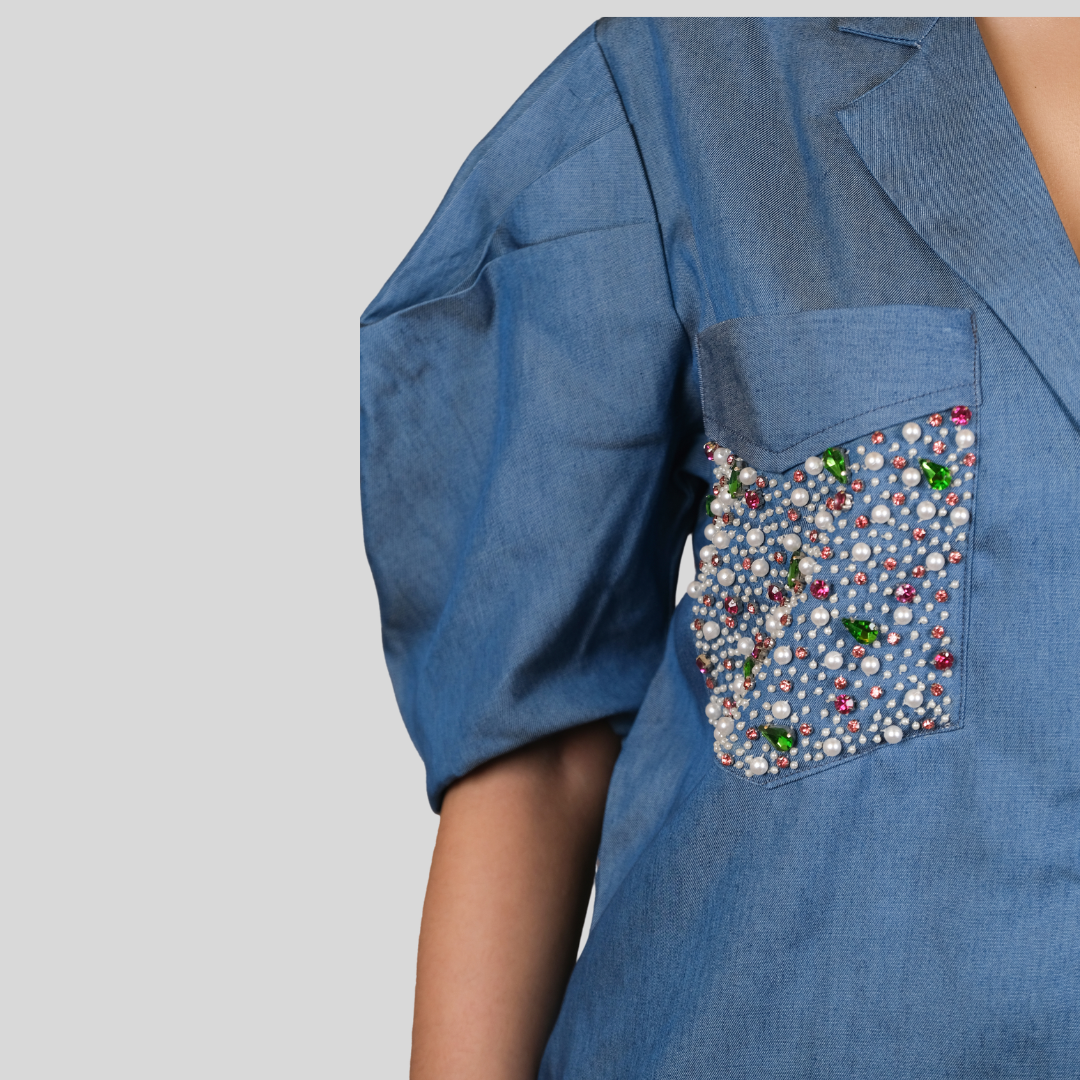 Denim Shirt With Pocket