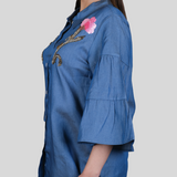 Denim Floral Shirt