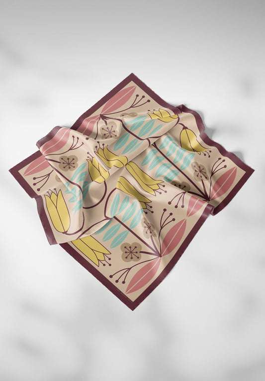 Whispers of Willow Silk Scarf - Light Pink