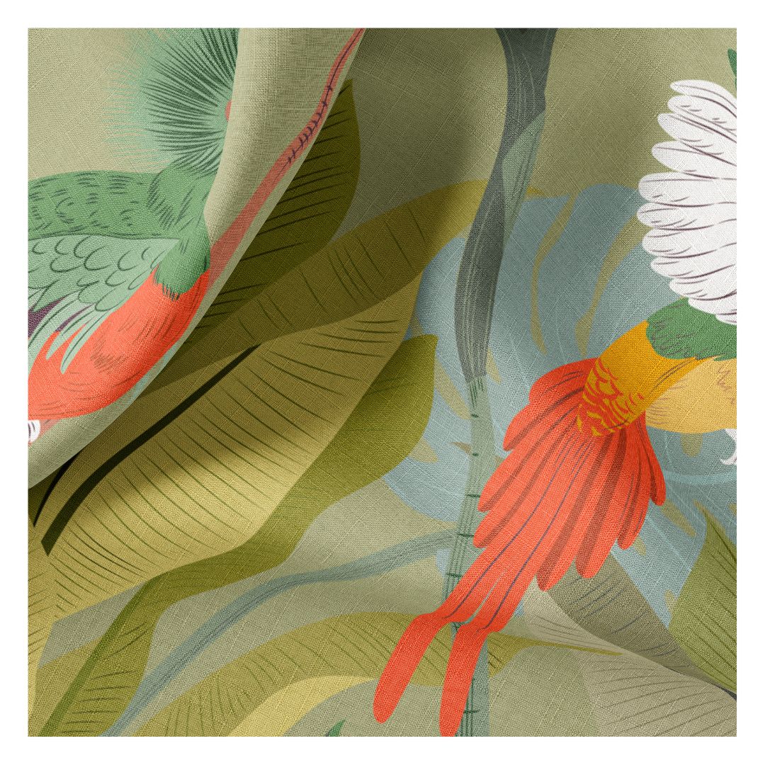 Paradise Found Cotton Scarf - Moss