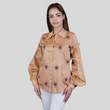 Tan Brown Crystal Shirt