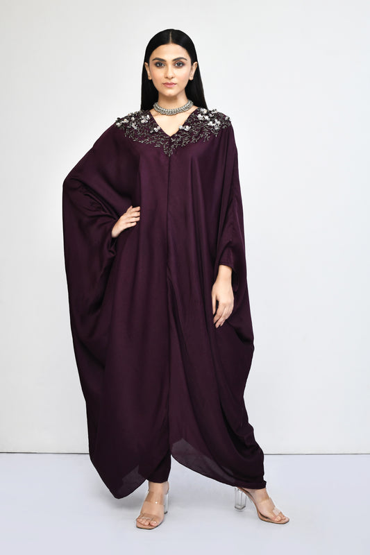 Aubergine kaftan Tunic Set