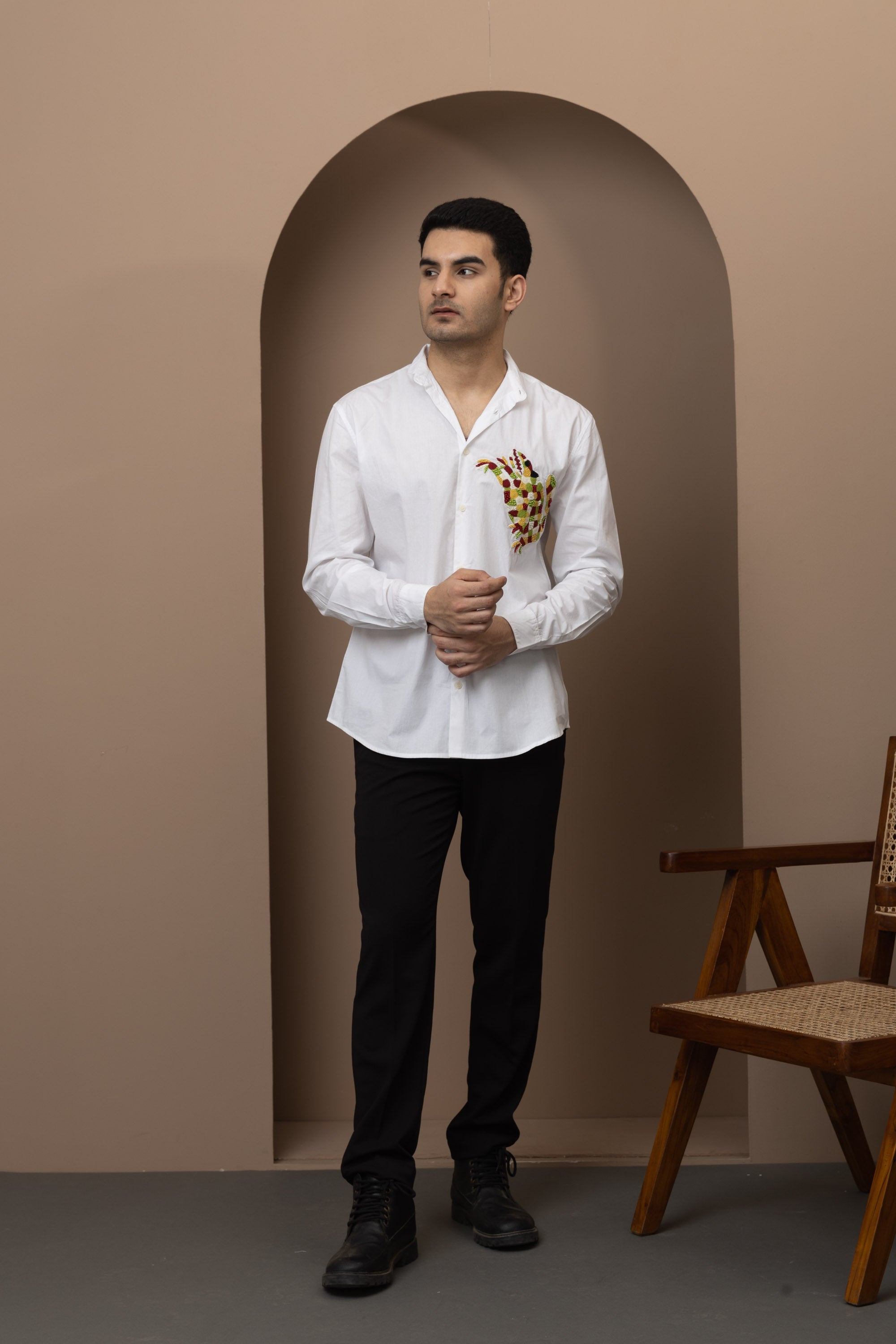 Ghadiyal Shirt Men - White