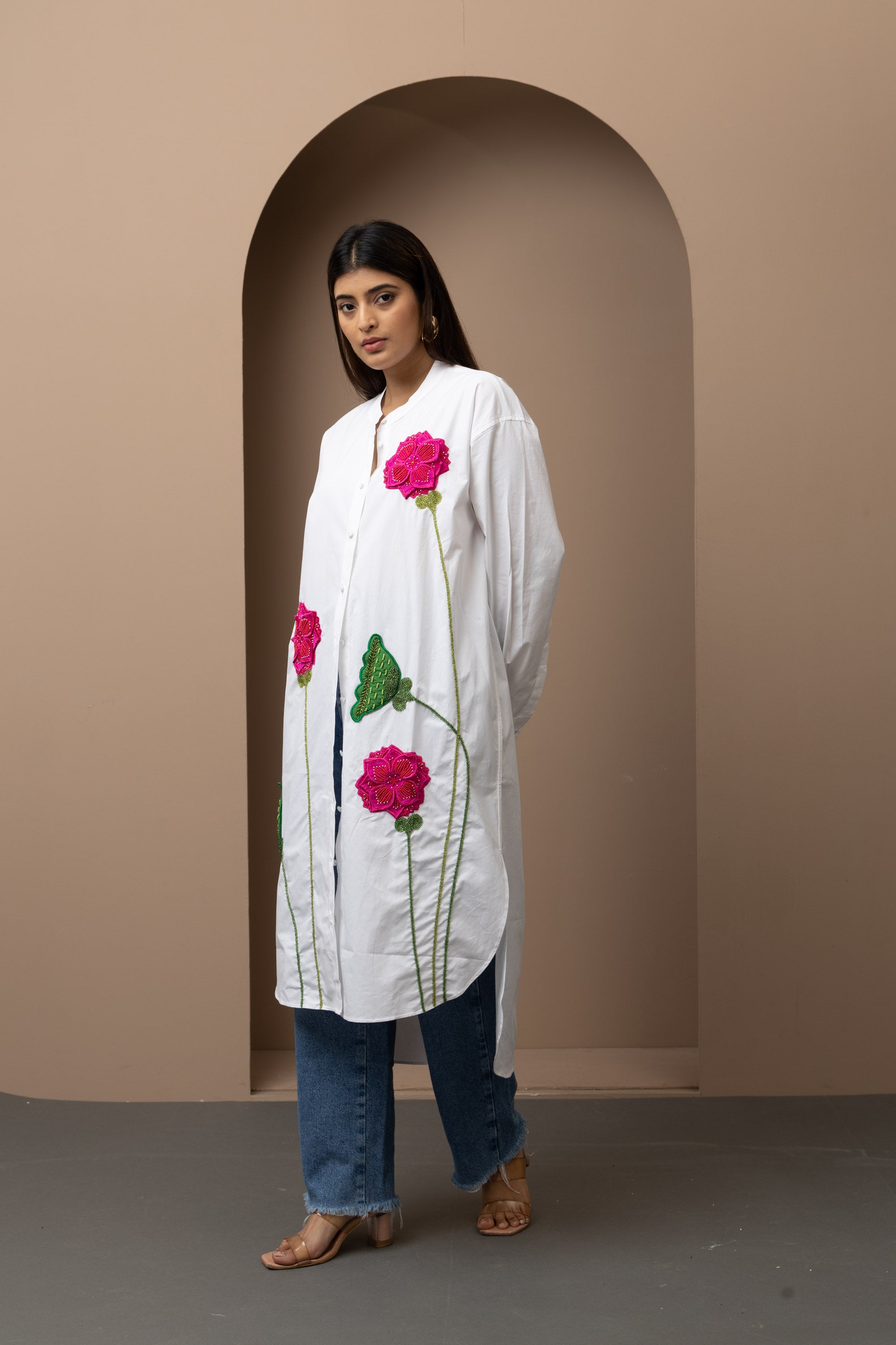 Padam Phool Dress Women - White