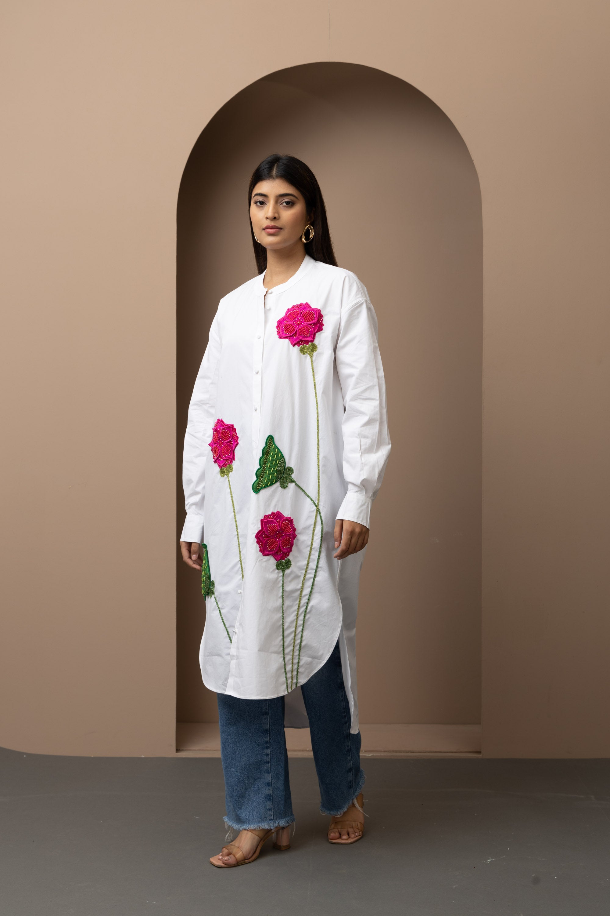 Padam Phool Dress Women - White