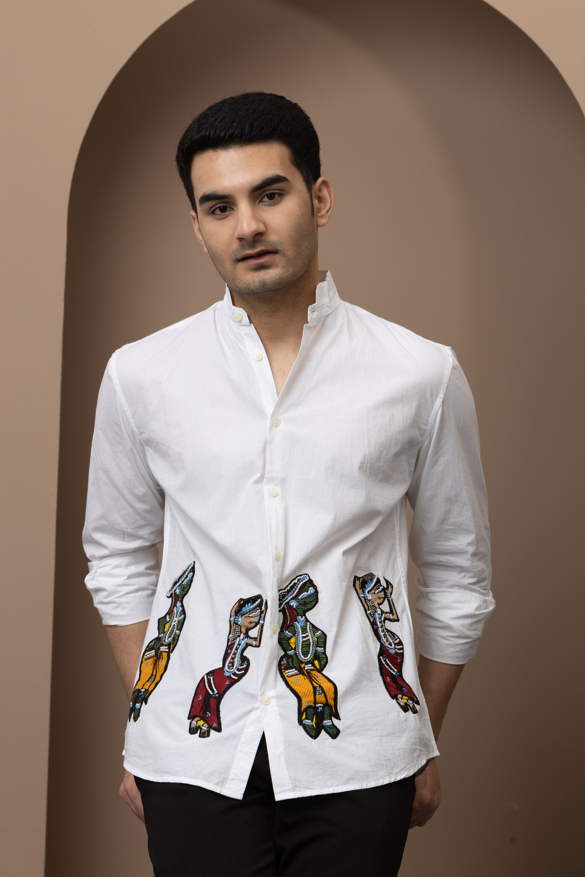 Rythms of Santhal Shirt Men - White