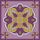 Mystical Mosaic Cotton Scarf - Purple