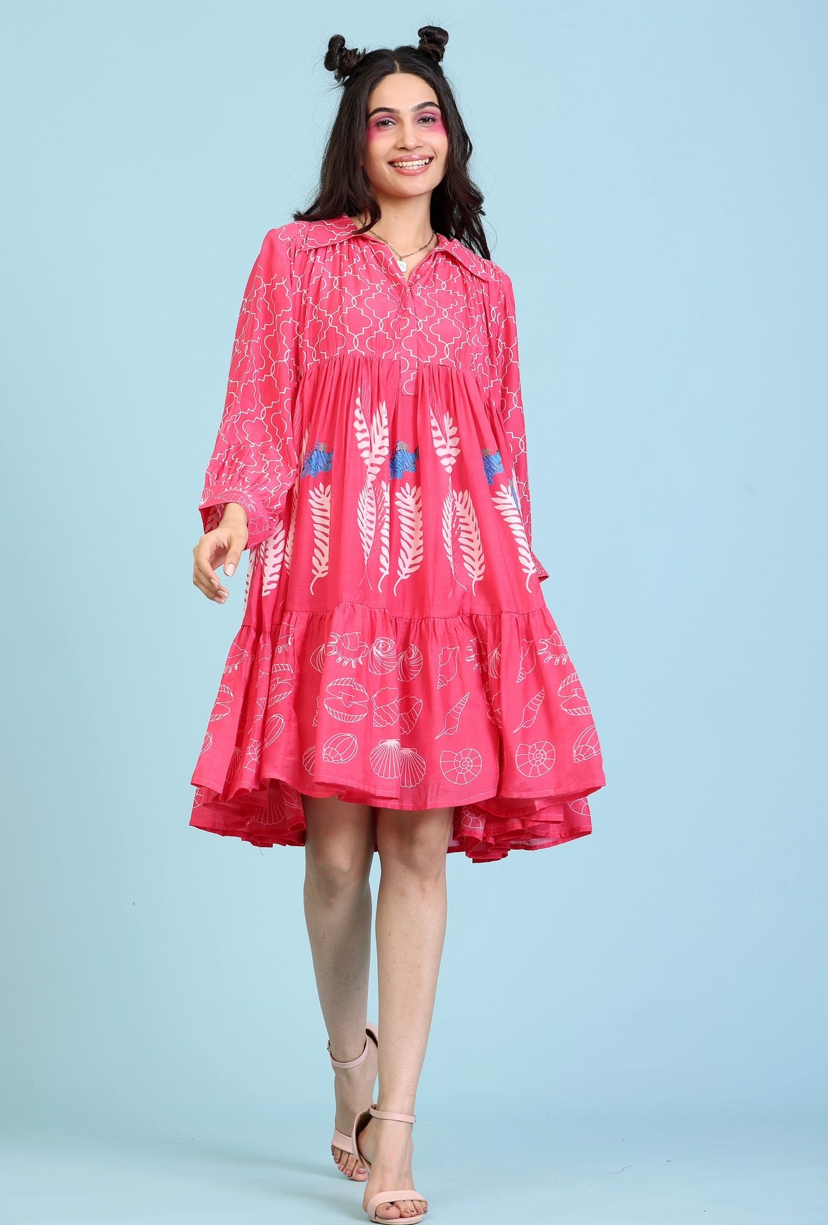 Dress - Coral And Fish Fushcia