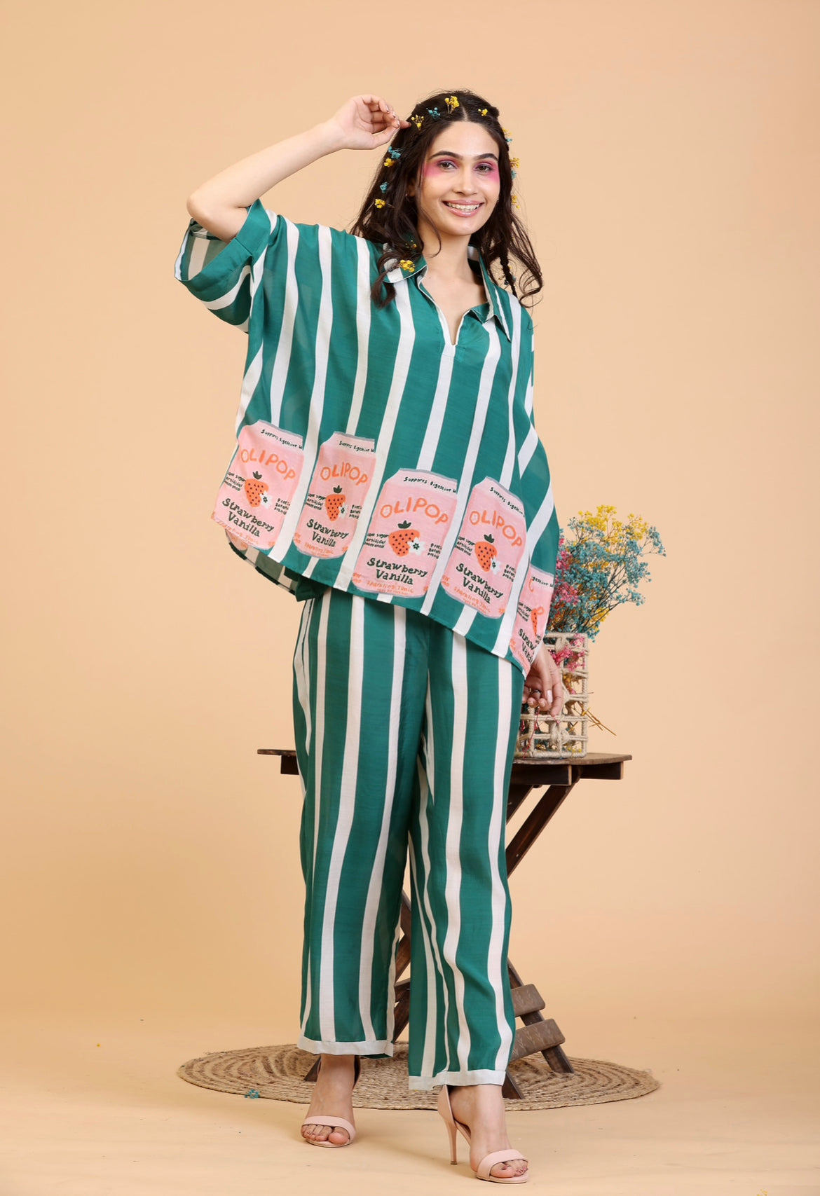 Coord Set - Striped Cola Tin