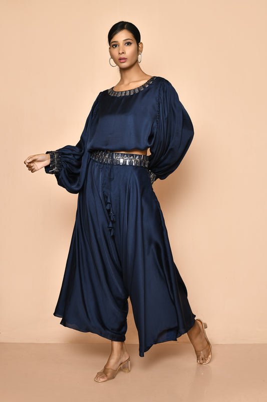 Navy Blue Batwing co-ord set